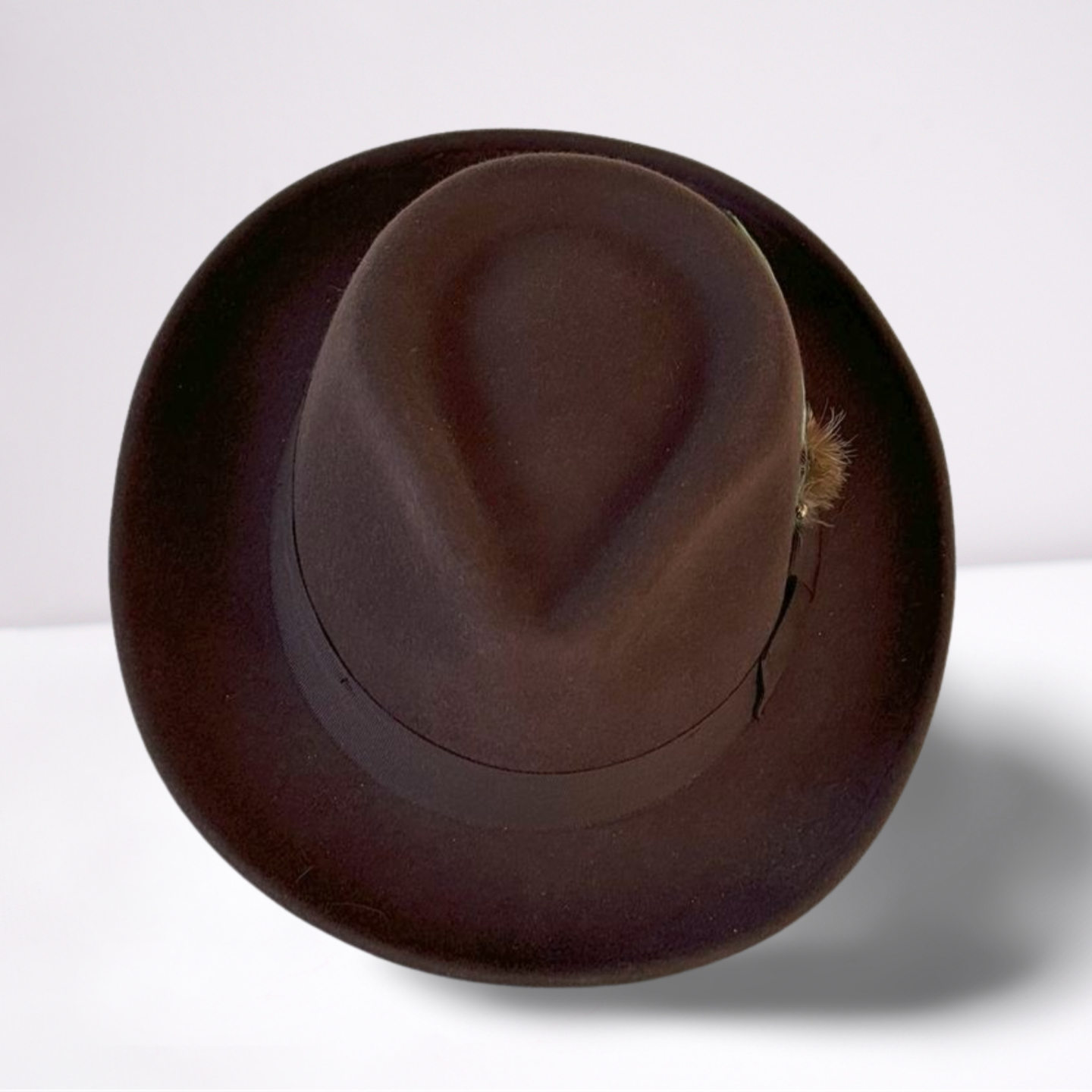 Grey Ribbon Band Fedora Mens Hat